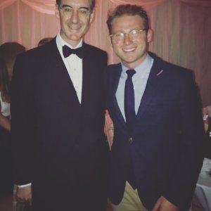 Richard with Jacob Rees-Mogg at Mendip Farmers Hunt Ball 2017